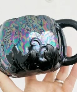 New Arrivals Weird & Wonderful Ceramics Oil Slick Pumpkin Mug