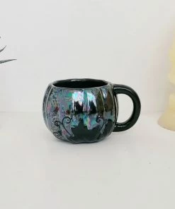 New Arrivals Weird & Wonderful Ceramics Oil Slick Pumpkin Mug