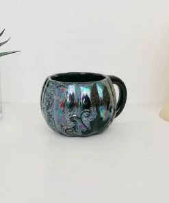 New Arrivals Weird & Wonderful Ceramics Oil Slick Pumpkin Mug