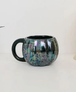 New Arrivals Weird & Wonderful Ceramics Oil Slick Pumpkin Mug