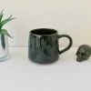 New Arrivals Weird & Wonderful Ceramics Matte Black Bat Stumpy Mug