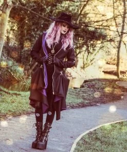 Necessary Evil Purple Lined Selene Coat