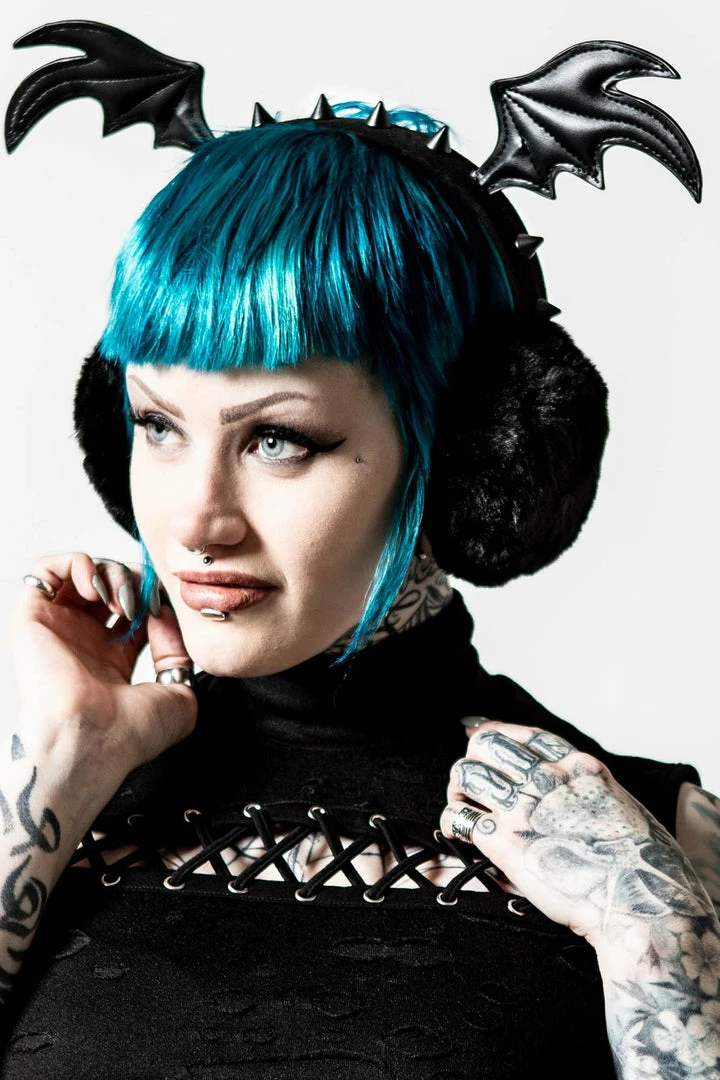 Accessories Killstar Just Wing It Earmuffs 4 Accessories Killstar Just Wing It Earmuffs