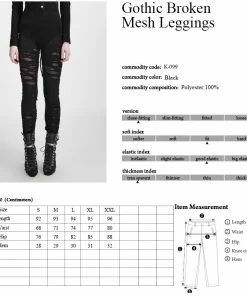 Punk Rave Black Gothalyptic Lara Leggings Ladies 9 Punk Rave Black Gothalyptic Lara Leggings Ladies
