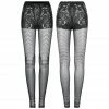 Ladies Punk Rave Inclementia Leggings Black / White 1 Ladies Punk Rave Inclementia Leggings Black / White