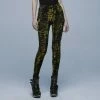 Punk Rave Xenobia Ragged Leggings Yellow / Black Ladies