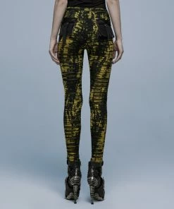 Punk Rave Xenobia Ragged Leggings Yellow / Black Ladies