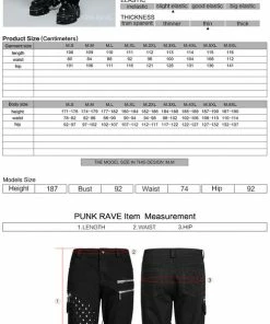 Punk Rave Jett Black Trousers Ladies