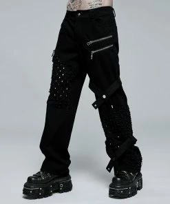 Punk Rave Jett Black Trousers Ladies