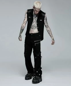 Punk Rave Jett Black Trousers Ladies