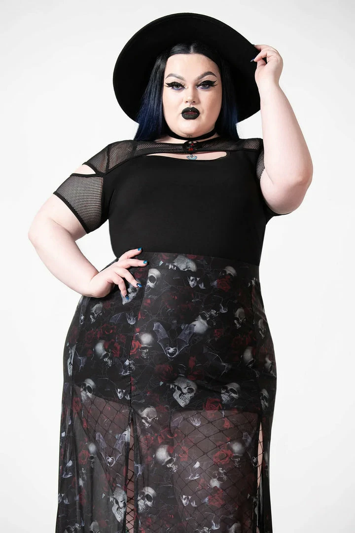 Killstar Kleadora Mesh Maxi Skirt 11 Killstar Kleadora Mesh Maxi Skirt