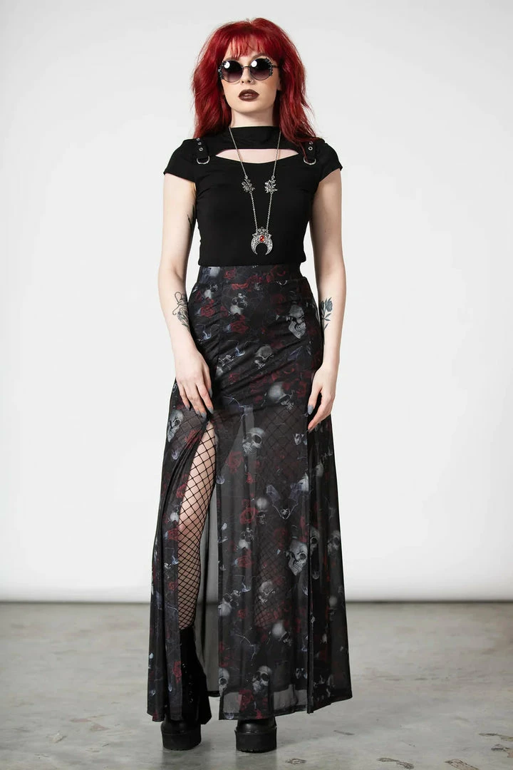 Killstar Kleadora Mesh Maxi Skirt 4 Killstar Kleadora Mesh Maxi Skirt