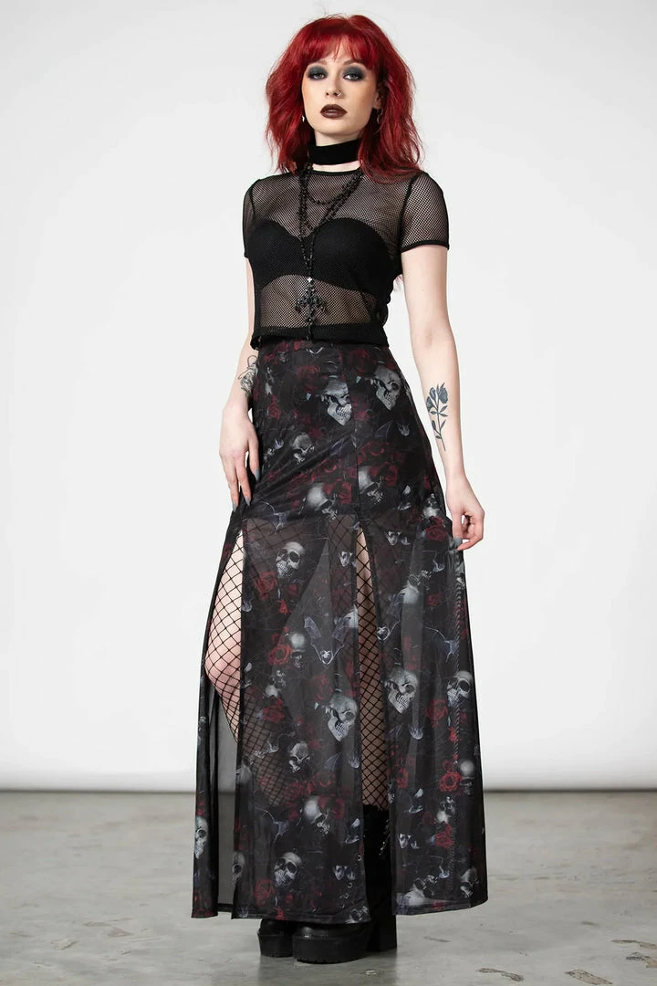 Killstar Kleadora Mesh Maxi Skirt 6 Killstar Kleadora Mesh Maxi Skirt