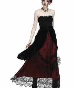 Dark In Love Arabella Red Maxi Skirt Ladies