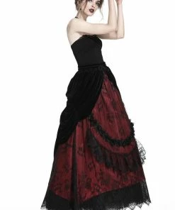 Dark In Love Arabella Red Maxi Skirt Ladies