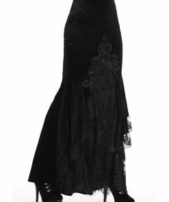 Dark In Love Cordelia Velvet Skirt Ladies