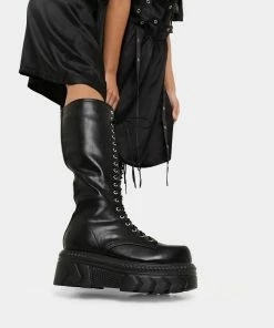 Koi Footwear Ladies Koi Alaric Lace Up Long Stomper Boot