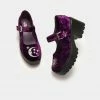 Koi Footwear Koi Della Purple Velvet Witch Mary Janes Ladies