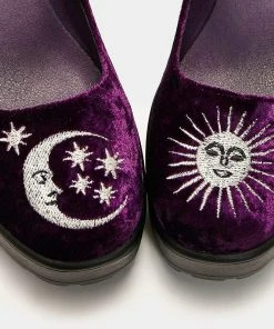 Koi Footwear Koi Della Purple Velvet Witch Mary Janes Ladies
