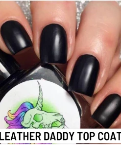 Radioactive Unicorn Leather Daddy Top Coat Nail Polish