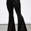 Ladies Killstar Magick Mourning Velvet Flares