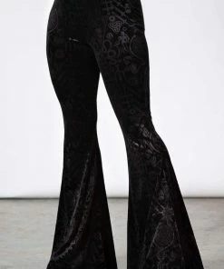 Ladies Killstar Magick Mourning Velvet Flares