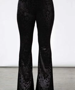 Ladies Killstar Magick Mourning Velvet Flares
