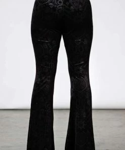 Ladies Killstar Magick Mourning Velvet Flares