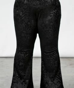 Ladies Killstar Magick Mourning Velvet Flares