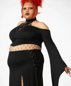 Ladies Killstar Maidenhead Cold Shoulder Top