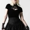 Killstar Malady Lace-Up Top Black Ladies