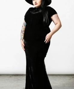 Killstar Malady Lace-Up Top Black Ladies