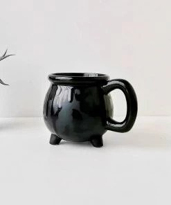 Weird & Wonderful Ceramics Matte Black Bat Cauldron Mug New Arrivals