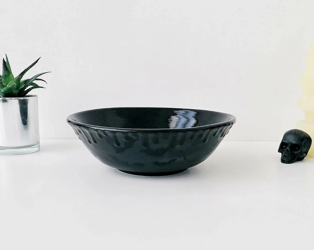 New Arrivals Weird & Wonderful Ceramics Matte Black Bat Pasta Bowl 3 New Arrivals Weird & Wonderful Ceramics Matte Black Bat Pasta Bowl