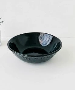 New Arrivals Weird & Wonderful Ceramics Matte Black Bat Pasta Bowl