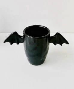Weird & Wonderful Ceramics Matte Black Bat Wing Mug New Arrivals