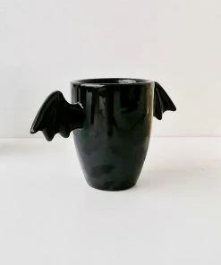 Weird & Wonderful Ceramics Matte Black Bat Wing Mug New Arrivals