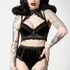 Killstar Mercy Lace Bra Black