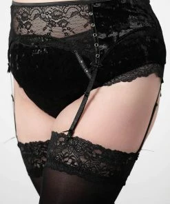 Killstar Mercy Lace Garter Belt Black 23 Killstar Mercy Lace Garter Belt Black