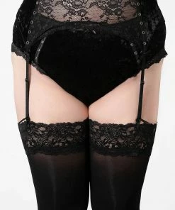 Killstar Mercy Lace Garter Belt Black 25 Killstar Mercy Lace Garter Belt Black