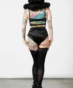 Plus Sizes Killstar Mercy Lace Panty Black