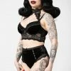 Plus Sizes Killstar Mercy Lace Panty Black