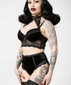 Plus Sizes Killstar Mercy Lace Panty Black