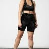 Killstar Misfortune Velvet Cycle Shorts Ladies 2 Killstar Misfortune Velvet Cycle Shorts Ladies