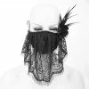 Devil Fashion Lace Veil Face Mask With Filter