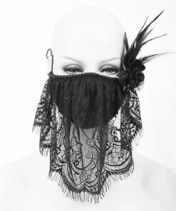 Devil Fashion Lace Veil Face Mask With Filter