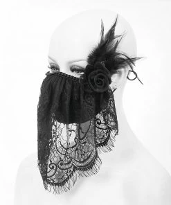 Devil Fashion Lace Veil Face Mask With Filter