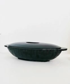 New Arrivals Weird & Wonderful Ceramics Matte Black Bat Oval Service Platter With Lid