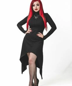 Ladies Necessary Evil Minerva High Low Gothic Dress