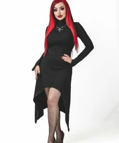 Ladies Necessary Evil Minerva High Low Gothic Dress